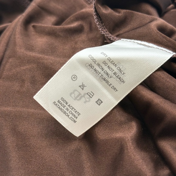 🆕 RAT & BOA 🧿 NWOT Deia Slinky Little Brown Jersey Dress, Sz XS US 2 - Picture 16 of 16